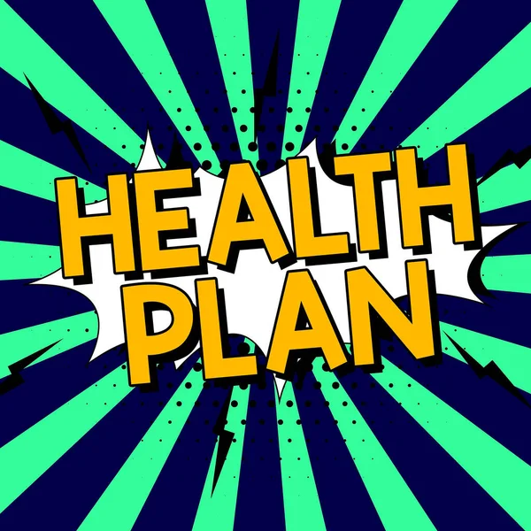 Tekst Bijschrift Presenteren Health Plan Internet Concept Type Verzekering Die — Stockfoto