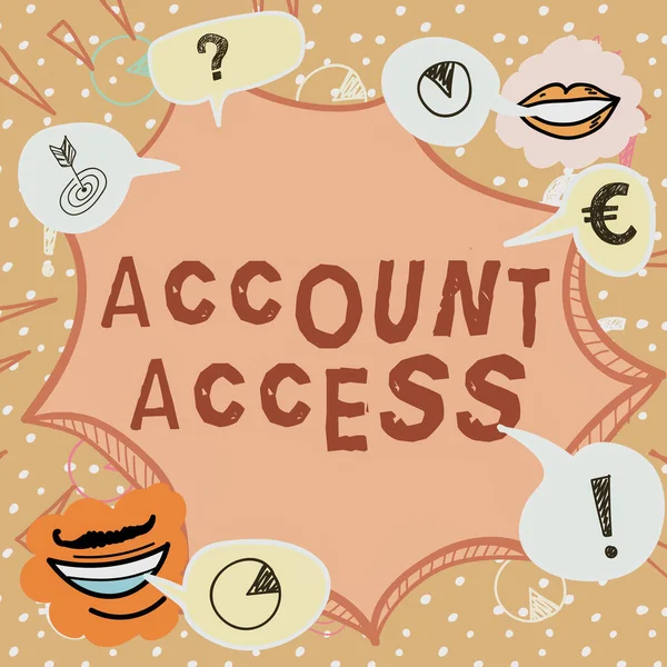Text Caption Presenting Account Access Word Written Full Privilege Owners — Stock Photo, Image