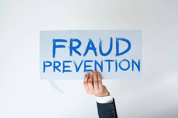 Conceptual Caption Fraud Prevention Business Overview Secure Enterprise Its Processes — Stock fotografie