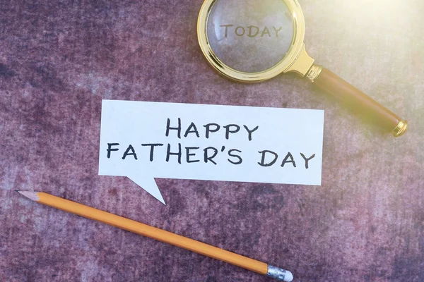 Segno Testo Che Mostra Happy Fathers Day Internet Concept Celebrato — Foto Stock
