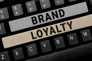 Brand Sadakatini gösteren bir tabela, bir markaya olumlu duygular gösterme ve aynı ürünü satın alma