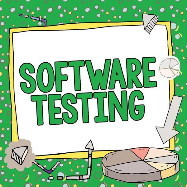 Text Tecken Som Visar Software Testing Verksamhetsöversikt Aktivitet För Att — Stockfoto