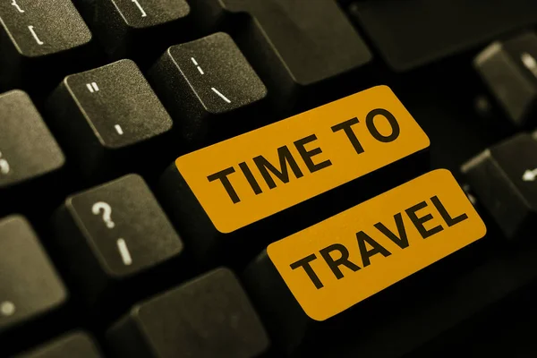 Señal Texto Que Muestra Time Travel Concepto Internet Recoge Momentos — Foto de Stock