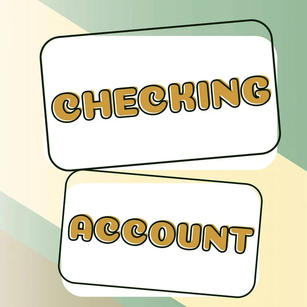 Handwriting Text Checking Account Concept Meaning Transactional Bank Charge Used — Stock Photo, Image
