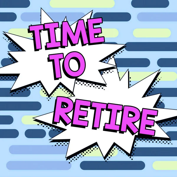 Inspiration Showing Sign Time Retire Word Written Bank Savings Account — Stock Photo, Image