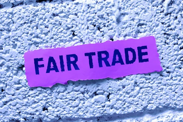 Metin Başlığı Fair Trade Internet Concept Small Artışını Sunar Bir — Stok fotoğraf