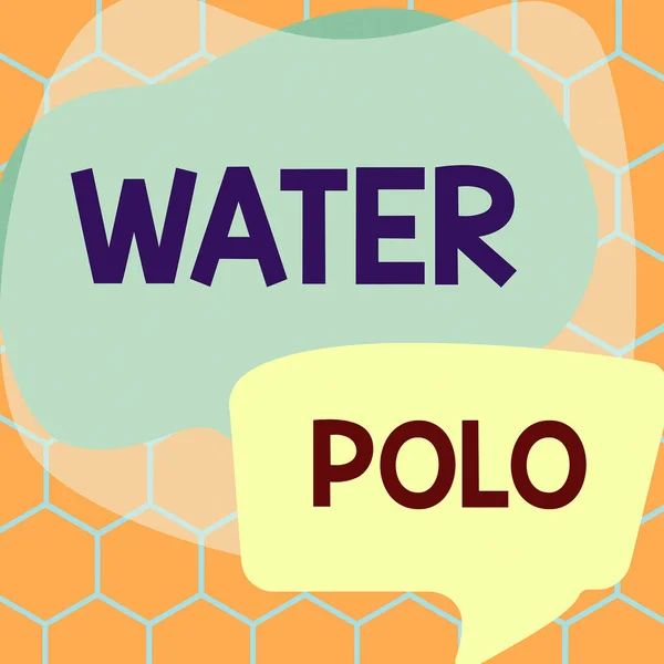 Εγγραφή Εμφάνισης Κειμένου Water Polo Word Γράφτηκε Για Ανταγωνιστικό Ομαδικό — Φωτογραφία Αρχείου
