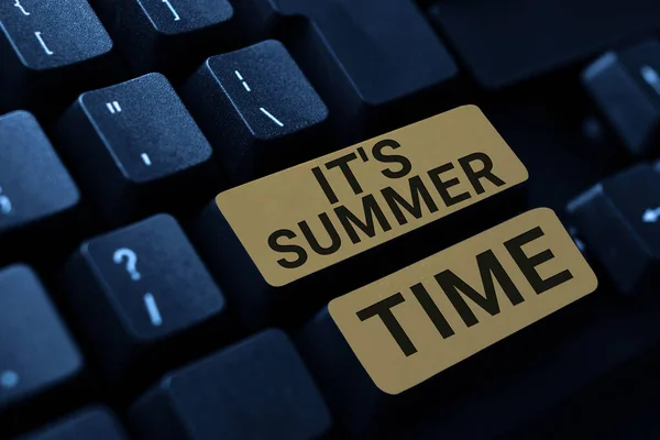 Konceptuální Zobrazení Summer Time Koncept Znamená Sezónu Pro Zábavu Vzrušení — Stock fotografie
