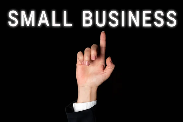 Legenda Texto Apresentando Small Business Business Mostra Negócio Individualizado Conhecido — Fotografia de Stock