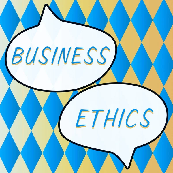 Writing Displaying Text Business Ethics Concept Meaning Appropriate Policies Which — Stock Photo, Image
