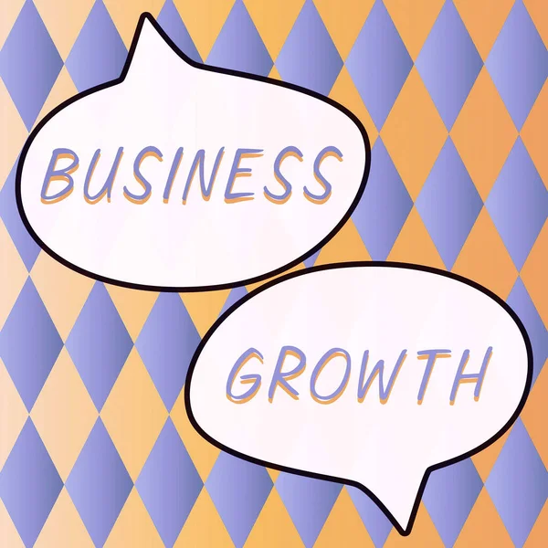 Exibição Conceitual Crescimento Negócio Palavra Para Uma Fase Longo Prazo — Fotografia de Stock