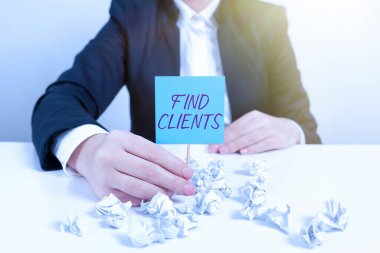 İşaret işareti gösteren ilham kaynağı, size mal veya hizmet satın alacak müşteri bulma sözcüğü