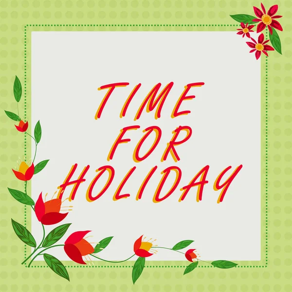Text Caption Presenting Time Holiday Business Concept Enjoy Life Rest — Stock Photo, Image