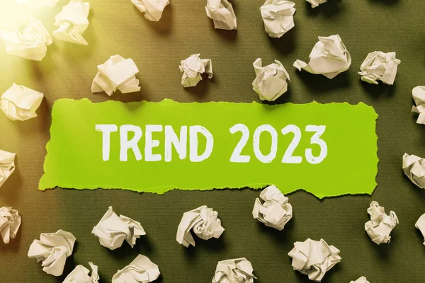 Εγγραφείτε Εμφανίζοντας Trend 2023 Επιχειρηματική Ιδέα Πράγματα Που Είναι Διάσημη — Φωτογραφία Αρχείου
