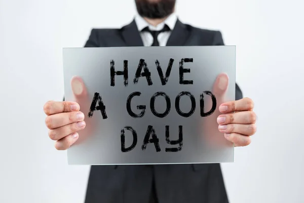 Podpis Koncepcyjny Have Good Day Business Showcase Nice Gesture Pozytywne — Zdjęcie stockowe