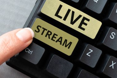 İnternet kullanan bir video veya ses materyali yayınlamak için Live Stream, Business approach tabelalarını imzalayın