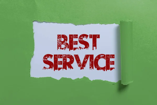 Κείμενο Που Δείχνει Έμπνευση Best Service Επιχειρηματική Έννοια Καλύτερα Αναθεωρημένη — Φωτογραφία Αρχείου