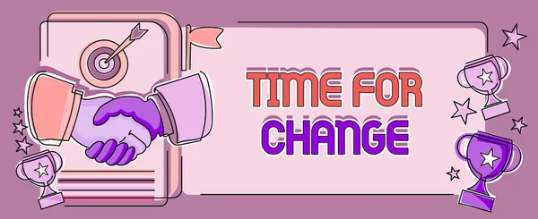 Handschrift Text Time Change Konzeptfotos Handeln Neuanfänge Lebensveränderung Und Verbesserung — Stockfoto