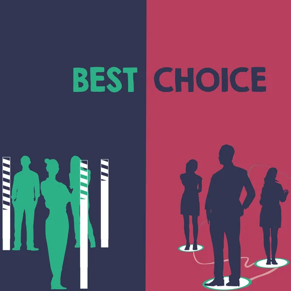 Текстовый Знак Показывающий Best Choice Business Showcase Defined Best Option — стоковое фото