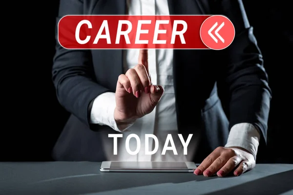 Text Sign Showing Career Concept Meaning Occupation Undertook Significant Period — Stock Photo, Image