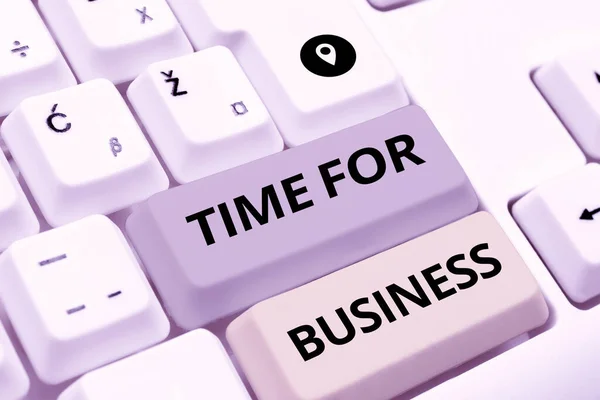 Didascalia Testo Che Presenta Time Business Approccio Business Soddisfa Transazioni — Foto Stock