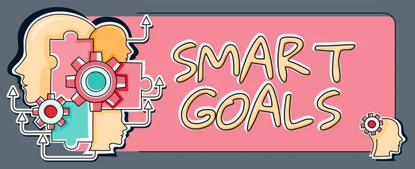 Escrevendo Exibindo Texto Smart Goals Ideia Negócio Mnemonic Usado Como — Fotografia de Stock