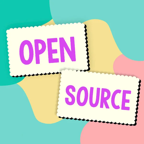 Текст Показывающий Вдохновение Open Source Обзор Бизнеса Содержит Исходный Код — стоковое фото