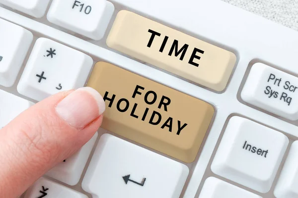 Conceptual Display Time Holiday Word Enjoy Life Rest Relax Spend — Stock Photo, Image