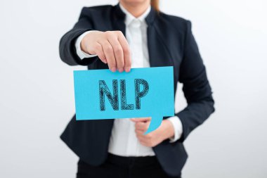 Kavramsal başlık Nlp, kavramsal fotoğraf psikolojik yaklaşımı bir hedefe ulaşmak için stratejileri analiz etmeyi içerir.