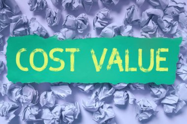 Cost Değer, İş Fikri, Satın aldığınız ya da işe aldığınız bir ürün için genellikle ne kadar ödediğinizi gösteren metin işareti