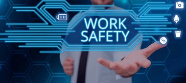 İlham veren Çalışma Güvenliği ve İşletme Şovu önleyici tedbirleri gösteren metin, şirketlerin işçi sağlığını korumak için uyguladığı