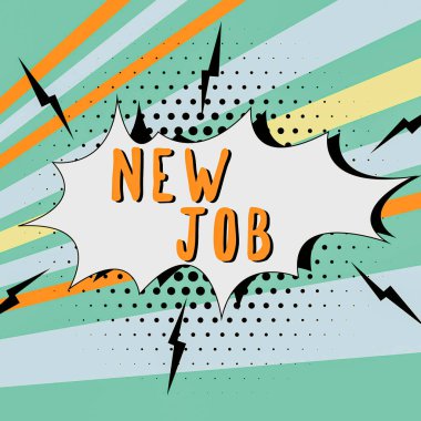 Yeni İş sunan metin başlığı, sözleşmenin imzalanması üzerine yazılan Sözcük Daha iyi maaş arayan iş fırsatı bulma