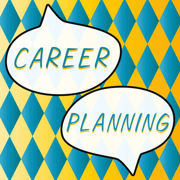 Zeichen Für Karriereplanung Geschäftskonzept Stufenweise Planung Einer Beruflichen Karriere Möglich — Stockfoto