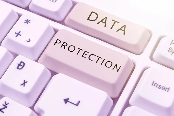 Text Som Visar Inspiration Dataskydd Affärsstrategi Som Skyddar Information Från — Stockfoto