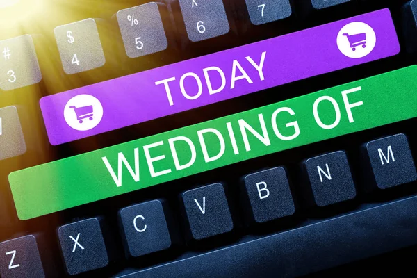Wedding Business Idea Kavramsal Manşeti Adamı Şimdi Sonsuza Dek Evli — Stok fotoğraf