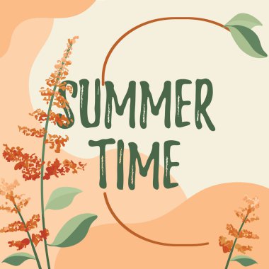 Yaz Saati, İş Gösterisi, Kısa Gecelerle karakterize edilen yılın en sıcak sezonunu gösteren metin işareti