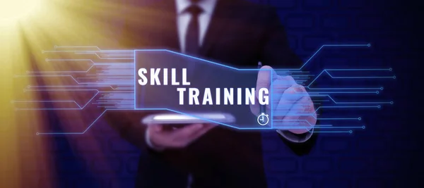 Konzeptionelle Bildunterschrift Skill Training Business Ansatz Zur Gewinnung Und Verbesserung — Stockfoto