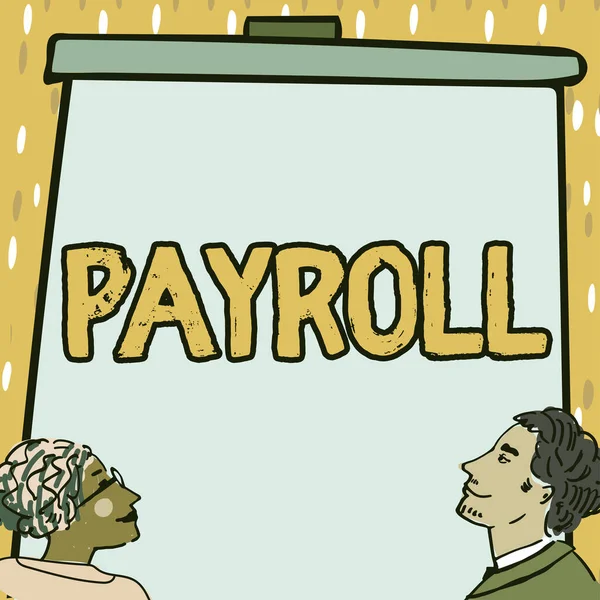 Tekst Met Inspiratie Payroll Business Aanpak Totaal Van Alle Vergoedingen — Stockfoto