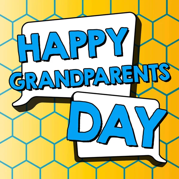 Inspiráló Szöveg Boldog Nagyszülők Napját Üzleti Ötlet Idősek Vagy Idősek — Stock Fotó