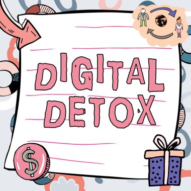 El yazısı işareti Dijital Detox, Elektronik ve dijital aygıtların kullanımını yasaklayan iş konsepti