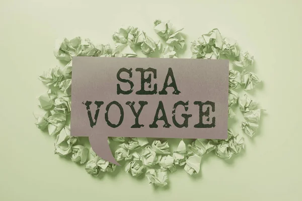 Tekst Bijschrift Presenteren Sea Voyage Business Concept Rijden Boot Door — Stockfoto