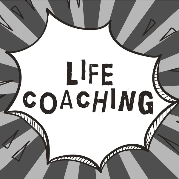 Konzeptionelle Präsentation Life Coaching Geschäftsidee Ermutigung Und Beratung Basierend Auf — Stockfoto
