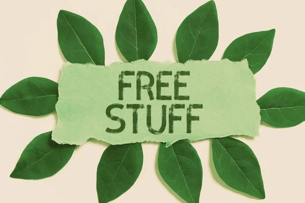 Sign Displaying Free Stuff Word Any Thing You Can Have — Stock Photo, Image