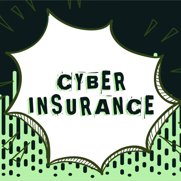 Texto Que Mostra Inspiração Cyber Insurance Word Escrito Plano Exclusivo — Fotografia de Stock