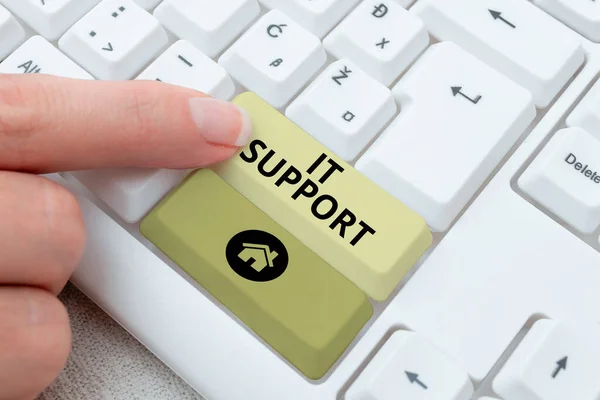 Концептуальный Заголовок Support Business Concept Lending Help Information Technologies Relative — стоковое фото