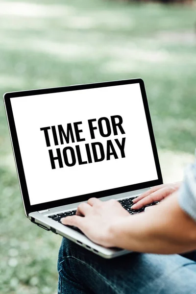 Conceptual Display Time Holiday Word Written Enjoy Life Rest Relax — Stock Photo, Image