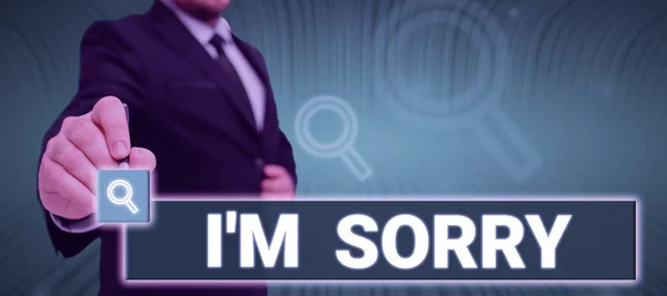 Konceptuell Bildtext Sorry Business Showcase Att Förlåtelse Till Någon Oavsiktligt — Stockfoto