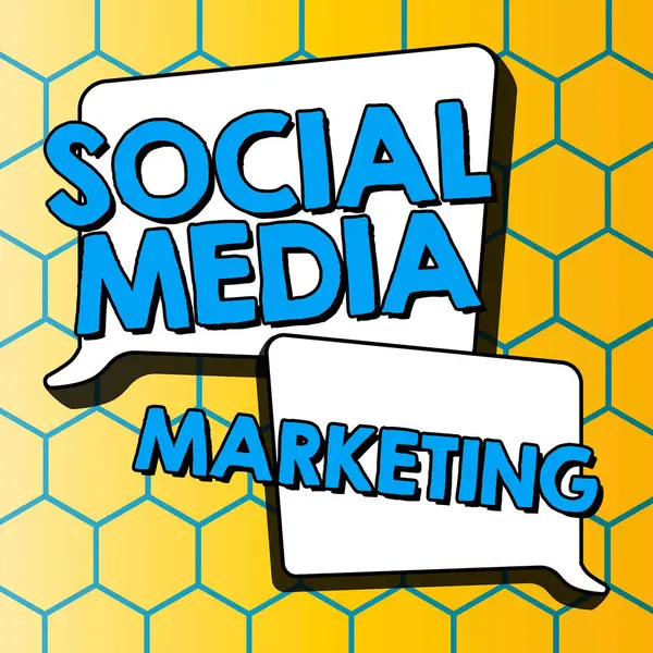 Text Zeigt Inspiration Social Media Marketing Geschäftsidee Zeigt Vernetzung Und — Stockfoto