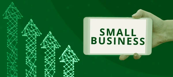 Sinal Escrita Mão Pequena Empresa Conceito Negócio Negócio Individualizado Conhecido — Fotografia de Stock