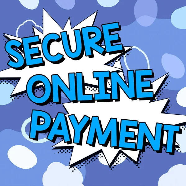 Scrivere Testi Secure Online Payment Business Concept Safe Digital Technology — Foto Stock